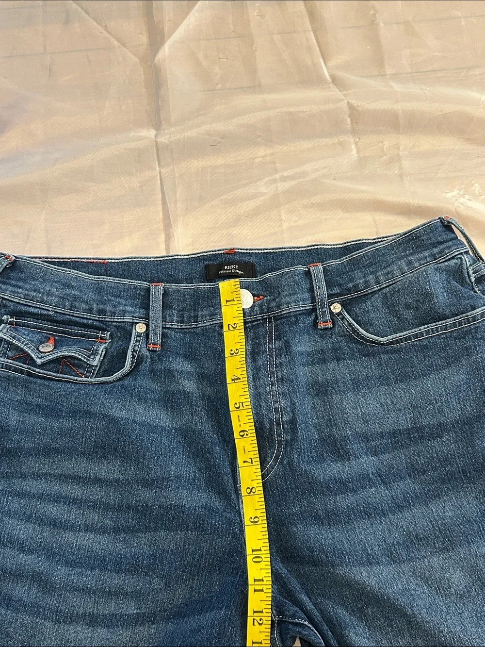 True Religion Dark Blue Denim Cutoff Shorts